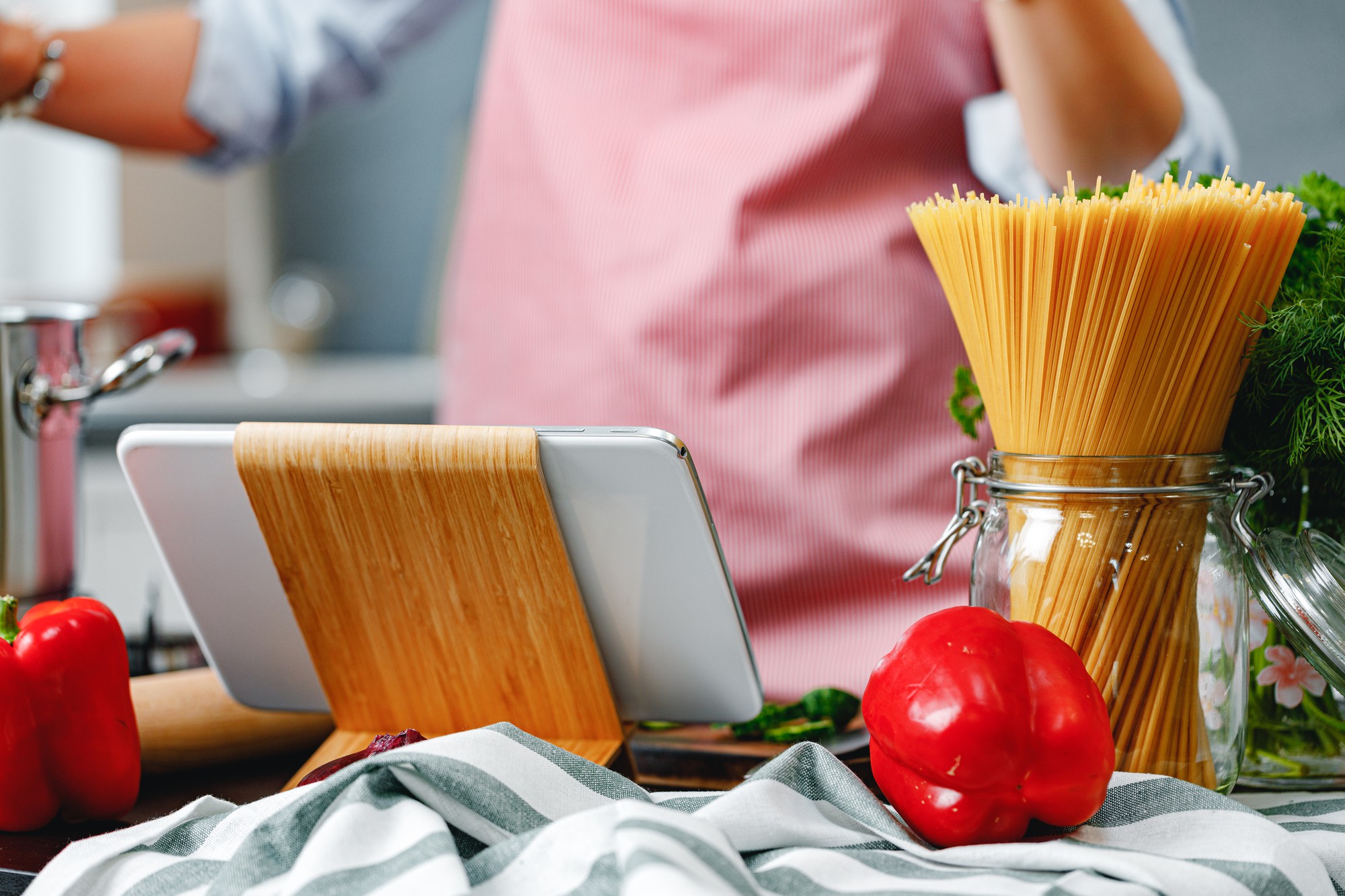 Set di attrezzi e ingredienti per corso